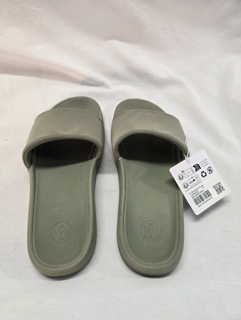 Lululemon Men’s Restfeel Slide US 8 Green Sandals New